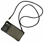 Étui de Téléphone Antichoc en Similicuir à Trous Fins avec Lanière en PU, Pour iPhone 17 Pro Max, Pour iPhone 17 Pro