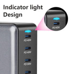 Chargeur rapide de bureau GaN haute puissance 600W USB-C / Type-C et USB-A à 8 ports, prise EU, prise US, prise UK, prise AU