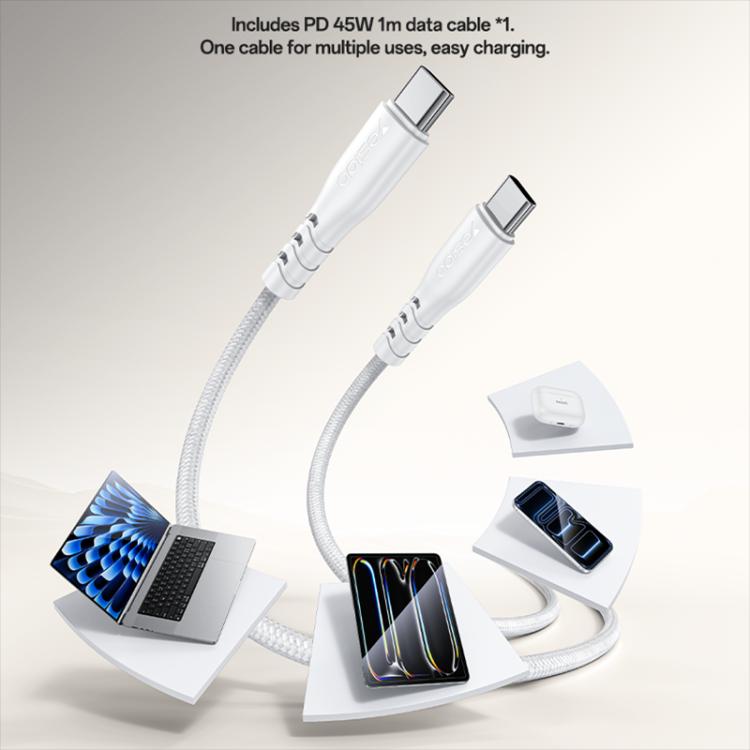 Chargeur rapide Yesido PD45W double interface USB et Type-C, prise UE, prise RU, prise US