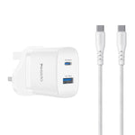 Chargeur rapide Yesido PD45W double interface USB et Type-C, prise UE, prise RU, prise US