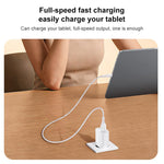 Chargeur simple interface USB 18W Yesido avec câble USB vers Type-C, prise UE, prise UK, prise US