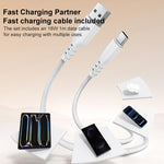 Chargeur simple interface USB 18W Yesido avec câble USB vers Type-C, prise UE, prise UK, prise US