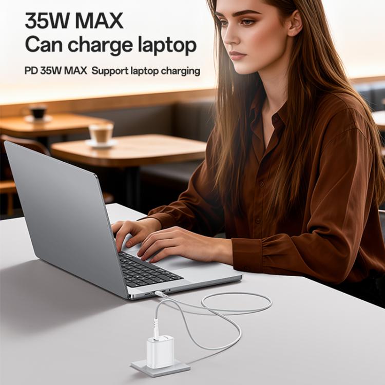 Yesido YC20U PD35W Ensemble chargeur rapide USB-C / Type-C à port unique avec câble Type-C vers Type-C, YC20U