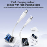Yesido YC20U PD35W Ensemble chargeur rapide USB-C / Type-C à port unique avec câble Type-C vers Type-C, YC20U