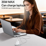 Yesido YC107 PD35W Ensemble chargeur rapide avec port unique USB-C / Type-C et câble Type-C vers Type-C, YC107