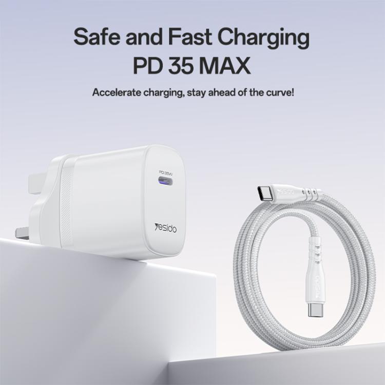 Yesido YC153 PD35W USB-C / Type-C Single Port Fast Charger Set with Type-C to Type-C Cable, YC153