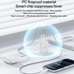 Yesido YC17U Chargeur double port USB 12W 2.4A avec câble de données USB vers Type-C 1m, YC17U