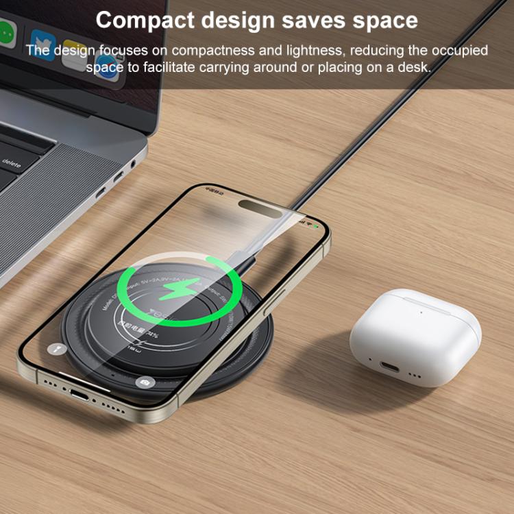 Yesido DS39 15W Desktop Pad Magnetic Wireless Charger, DS39
