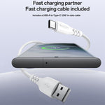 Yesido YC150 12W 2.4A Chargeur Mural Double Port USB avec Câble de Données USB vers Type-C 1m, YC150
