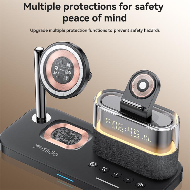Yesido DS37 25W 6-in-1 Multi-Functional Magnetic Wireless Charging Station, DS37