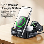 Yesido DS38 Station de charge magnétique sans fil 8-en-1 65W avec câble télescopique, DS38