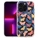 Étui de téléphone magnétique IMD Blue Light Jungle Series, pour iPhone 13 Pro Max, pour iPhone 13 Pro