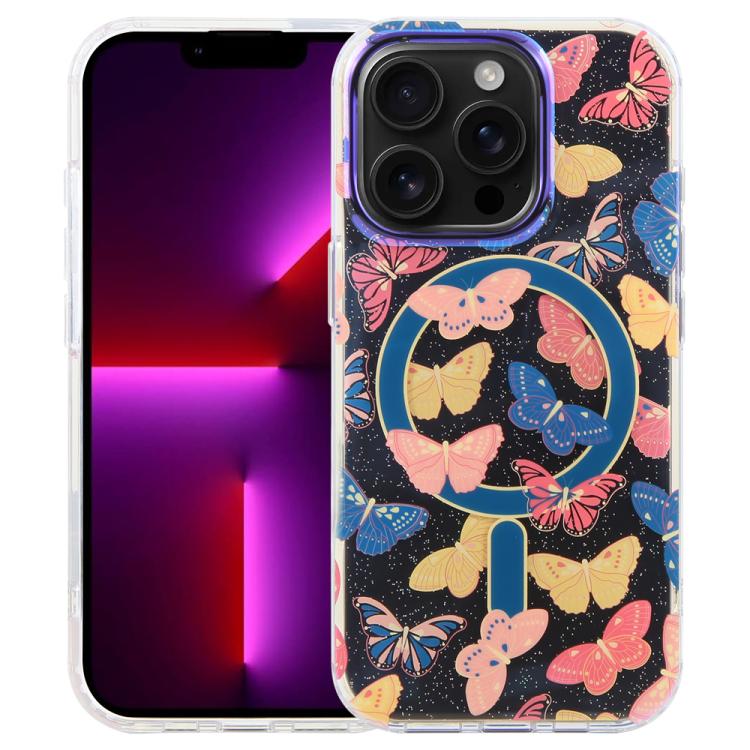 Étui de téléphone magnétique IMD Blue Light Jungle Series, pour iPhone 13 Pro Max, pour iPhone 13 Pro