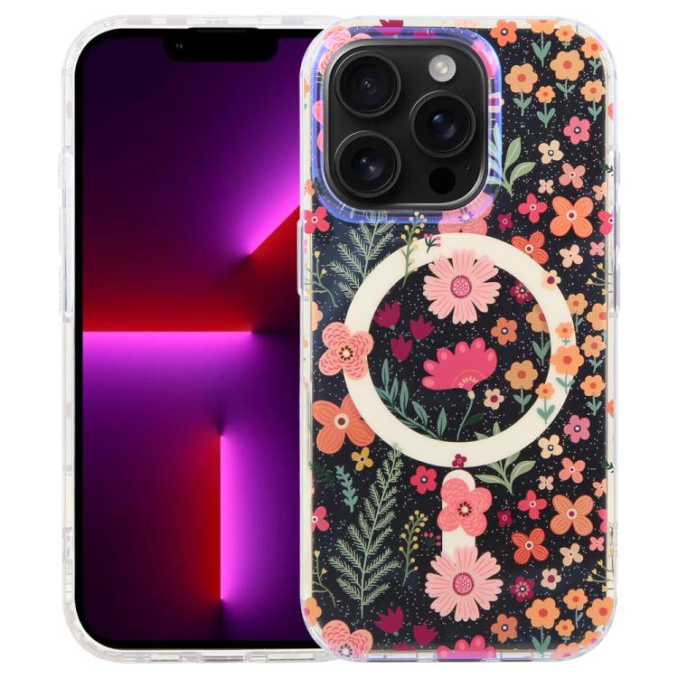 Étui de téléphone magnétique IMD Blue Light Jungle Series, pour iPhone 13 Pro Max, pour iPhone 13 Pro