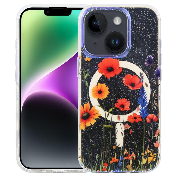 Étui de téléphone magnétique IMD Blue Light Jungle Series, Pour iPhone 16, Pour iPhone 15 Pro Max, Pour iPhone 15 Pro, Pour iPhone 15 Plus / 14 Plus, Pour iPhone 15, Pour iPhone 14 / 13, Pour iPhone 14 Pro, Pour iPhone 14 Pro Max