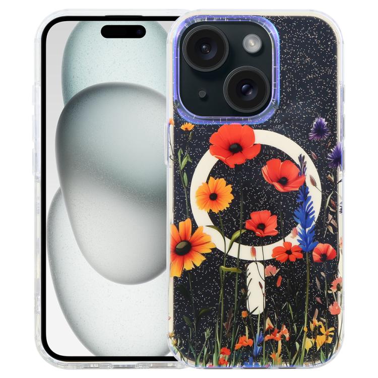 Étui de téléphone magnétique IMD Blue Light Jungle Series, Pour iPhone 16, Pour iPhone 15 Pro Max, Pour iPhone 15 Pro, Pour iPhone 15 Plus / 14 Plus, Pour iPhone 15, Pour iPhone 14 / 13, Pour iPhone 14 Pro, Pour iPhone 14 Pro Max