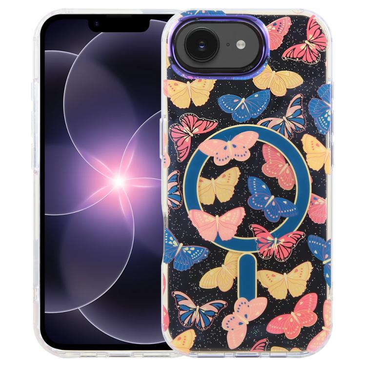 Coque de téléphone magnétique IMD Blue Light Jungle Series, Pour iPhone 17e / 16e, Pour iPhone 17 Pro Max, Pour iPhone 17 Pro, Pour iPhone 17, Pour iPhone Air, Pour iPhone 16 Pro Max, Pour iPhone 16 Pro, Pour iPhone 16 Plus
