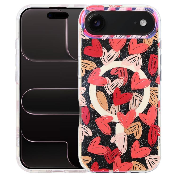 Coque de téléphone magnétique IMD Blue Light Jungle Series, Pour iPhone 17e / 16e, Pour iPhone 17 Pro Max, Pour iPhone 17 Pro, Pour iPhone 17, Pour iPhone Air, Pour iPhone 16 Pro Max, Pour iPhone 16 Pro, Pour iPhone 16 Plus