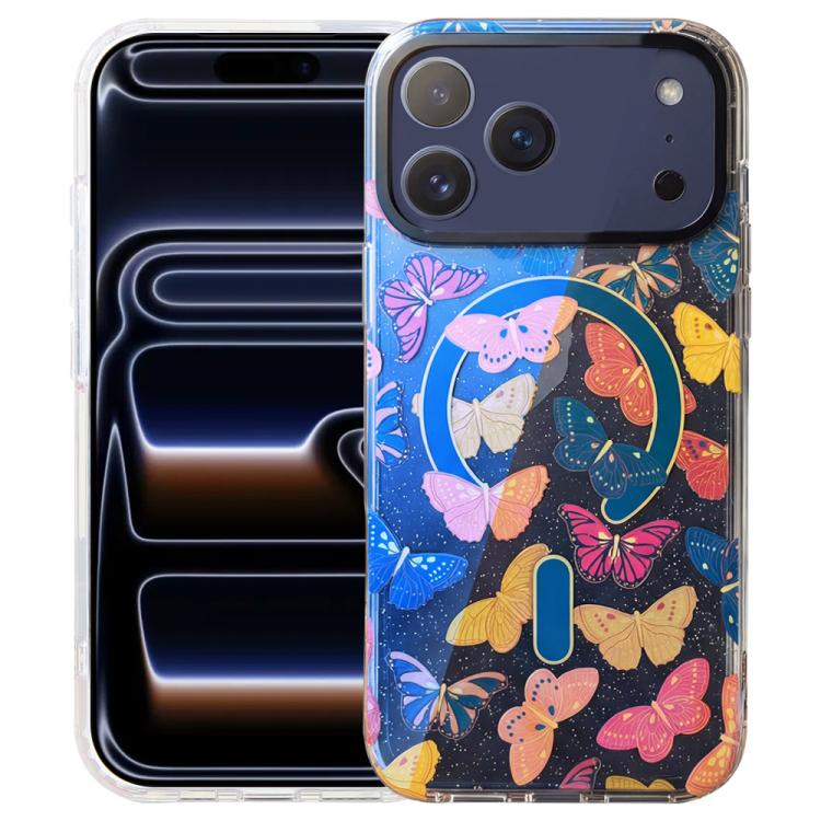 Coque de téléphone magnétique IMD Blue Light Jungle Series, Pour iPhone 17e / 16e, Pour iPhone 17 Pro Max, Pour iPhone 17 Pro, Pour iPhone 17, Pour iPhone Air, Pour iPhone 16 Pro Max, Pour iPhone 16 Pro, Pour iPhone 16 Plus