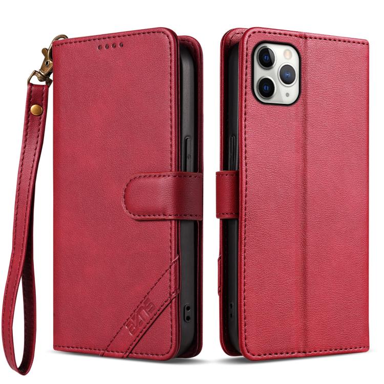 AZNS A2 Series Tri-Card Wallet RFID Vegan Leather Phone Case with Strap, For iPhone 13 Pro, For iPhone 13, For iPhone 12, For iPhone 12 Pro Max, For iPhone 12 Pro, For iPhone 11 Pro Max, For iPhone 11, For iPhone 11 Pro