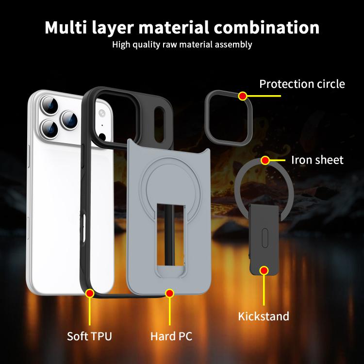 Coque de Téléphone MagSafe Béquille Invisible Sensation Peau, Pour iPhone 16e / 17e, Pour iPhone 17 Pro Max, Pour iPhone 17 Pro, Pour iPhone 17, Pour iPhone Air