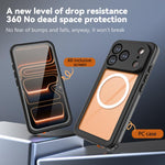 Coque de téléphone magnétique étanche RedPepper Série V IP68, pour iPhone 17 Pro, pour iPhone 17