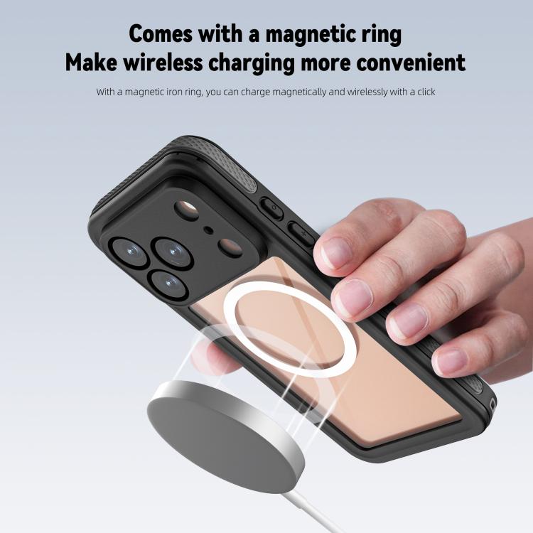 Coque de téléphone magnétique étanche RedPepper Série V IP68, pour iPhone 17 Pro, pour iPhone 17