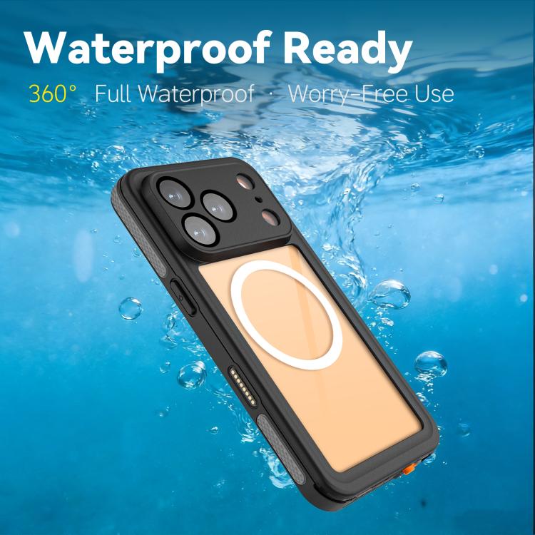 Coque de téléphone magnétique étanche RedPepper Série V IP68, pour iPhone 17 Pro, pour iPhone 17