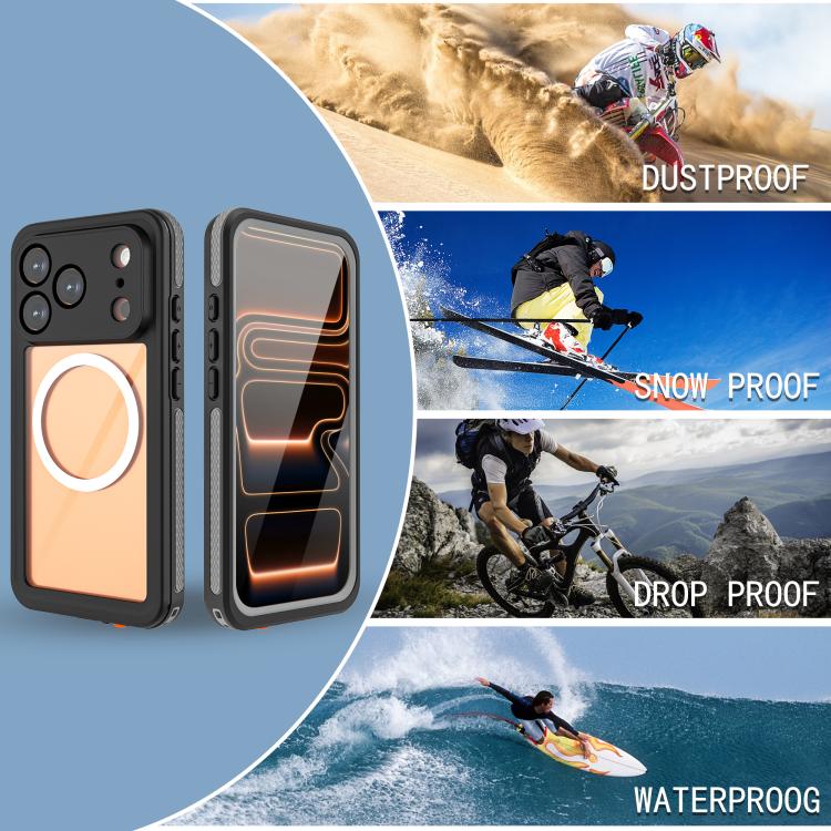 Coque de téléphone magnétique étanche RedPepper Série V IP68, pour iPhone 17 Pro, pour iPhone 17