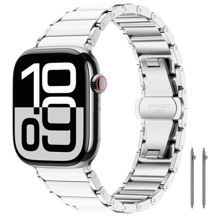 Bracelet de montre xDfind en céramique et acier inoxydable, pour Apple Watch 42 / 44 / 45 / 46 / 49mm, pour Apple Watch 38 / 40 / 41 / S11 42mm