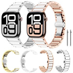 Bracelet de montre xDfind en céramique et acier inoxydable, pour Apple Watch 42 / 44 / 45 / 46 / 49mm, pour Apple Watch 38 / 40 / 41 / S11 42mm