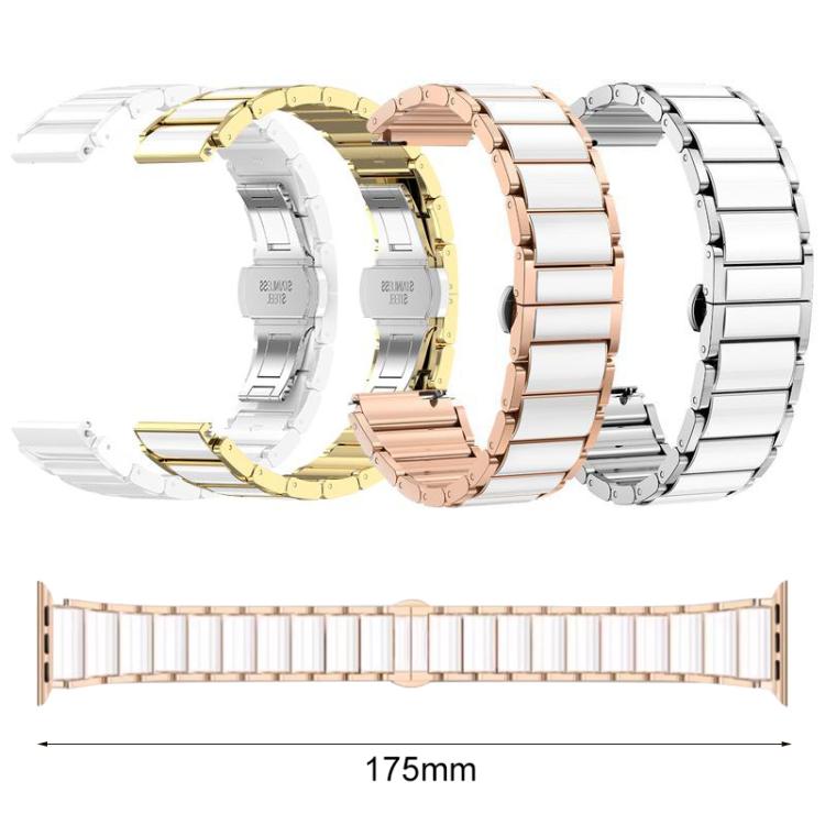 Bracelet de montre xDfind en céramique et acier inoxydable, pour Apple Watch 42 / 44 / 45 / 46 / 49mm, pour Apple Watch 38 / 40 / 41 / S11 42mm