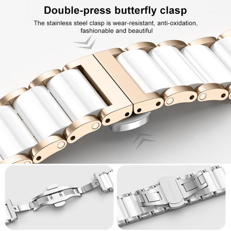 Bracelet de montre xDfind en céramique et acier inoxydable, pour Apple Watch 42 / 44 / 45 / 46 / 49mm, pour Apple Watch 38 / 40 / 41 / S11 42mm