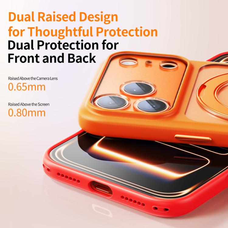 Étui de Téléphone à Support Magnétique Sensible au Toucher et à Grand Trou Dépoli avec Bouton d'Obturateur Intelligent, Pour iPhone 17 Pro Max, Pour iPhone 17 Pro