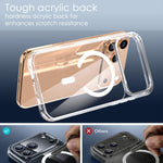 Crystal Transparent Magnetic Phone Case, For iPhone 17 Pro Max, For iPhone 17 Pro
