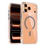 Crystal Transparent Magnetic Phone Case, For iPhone 17 Pro Max, For iPhone 17 Pro