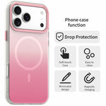 Étui de téléphone magnétique hybride 3 en 1 de la série Candy Gradient, pour iPhone 15 Pro Max, pour iPhone 15 Pro, pour iPhone 15 Plus, pour iPhone 15, pour iPhone 14 Plus, pour iPhone 14, pour iPhone 14 Pro, pour iPhone 14 Pro Max