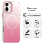 Coque de téléphone magnétique hybride 3 en 1 de la série Candy Gradient, Pour iPhone 17 Pro Max, Pour iPhone 17 Pro, Pour iPhone 17, Pour iPhone Air, Pour iPhone 16 Pro Max, Pour iPhone 16 Pro, Pour iPhone 16 Plus, Pour iPhone 16