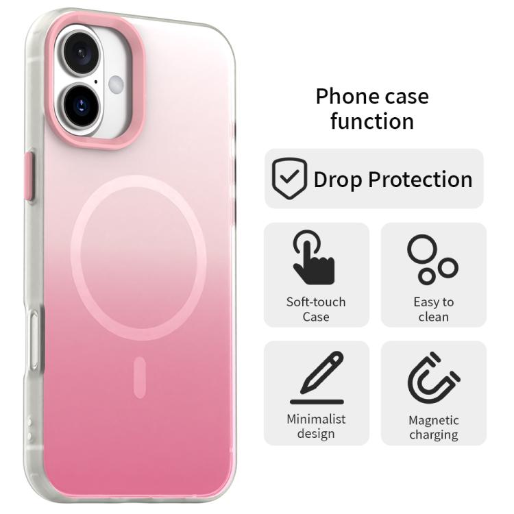 Coque de téléphone magnétique hybride 3 en 1 de la série Candy Gradient, Pour iPhone 17 Pro Max, Pour iPhone 17 Pro, Pour iPhone 17, Pour iPhone Air, Pour iPhone 16 Pro Max, Pour iPhone 16 Pro, Pour iPhone 16 Plus, Pour iPhone 16