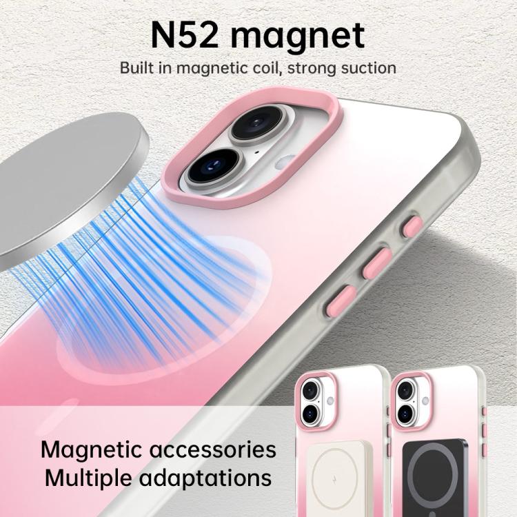 Coque de téléphone magnétique hybride 3 en 1 de la série Candy Gradient, Pour iPhone 17 Pro Max, Pour iPhone 17 Pro, Pour iPhone 17, Pour iPhone Air, Pour iPhone 16 Pro Max, Pour iPhone 16 Pro, Pour iPhone 16 Plus, Pour iPhone 16