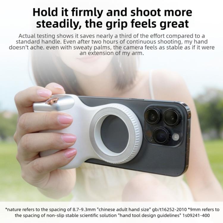 Support de prise de vue magnétique pour smartphone, poignée, trépied, pince sur le support de téléphone, poignée unique, avec lumière d'appoint