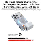 Support de prise de vue magnétique pour smartphone, poignée, trépied, pince sur le support de téléphone, poignée unique, avec lumière d'appoint