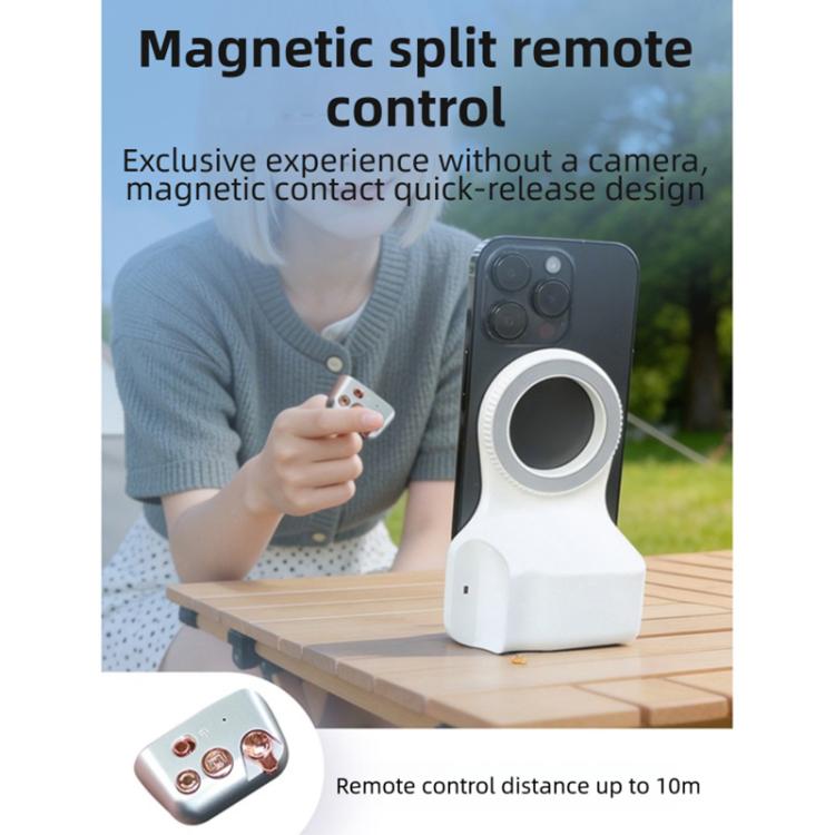 Support de prise de vue magnétique pour smartphone, poignée, trépied, pince sur le support de téléphone, poignée unique, avec lumière d'appoint