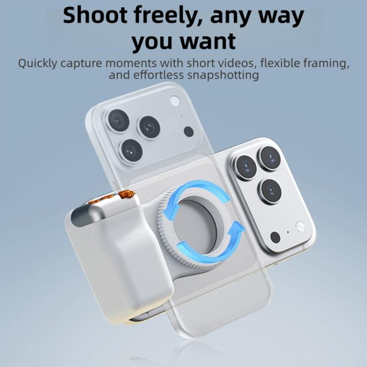Support de prise de vue magnétique pour smartphone, poignée, trépied, pince sur le support de téléphone, poignée unique, avec lumière d'appoint
