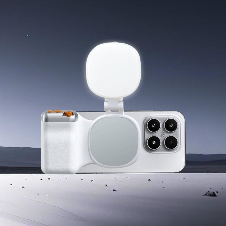 Support de prise de vue magnétique pour smartphone, poignée, trépied, pince sur le support de téléphone, poignée unique, avec lumière d'appoint