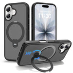 Magnetic 360 Rotating Stand Airbag Shockproof Phone Case, For iPhone 16e / 17e, For iPhone 17 Pro Max, For iPhone 17 Pro, For iPhone 17, For iPhone Air, For iPhone 16 Pro Max, For iPhone 16