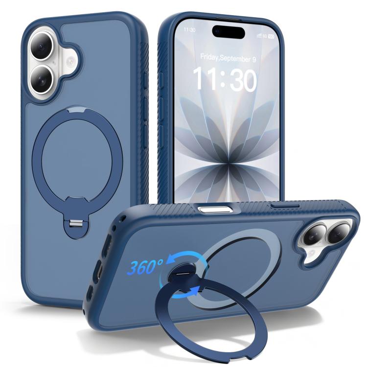 Magnetic 360 Rotating Stand Airbag Shockproof Phone Case, For iPhone 16e / 17e, For iPhone 17 Pro Max, For iPhone 17 Pro, For iPhone 17, For iPhone Air, For iPhone 16 Pro Max, For iPhone 16