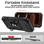 Étui de téléphone magnétique XDcase avec support d'anneau et protection de caméra coulissante, pour iPhone 17 Pro Max, pour iPhone 17 Pro, pour iPhone 17, pour iPhone Air