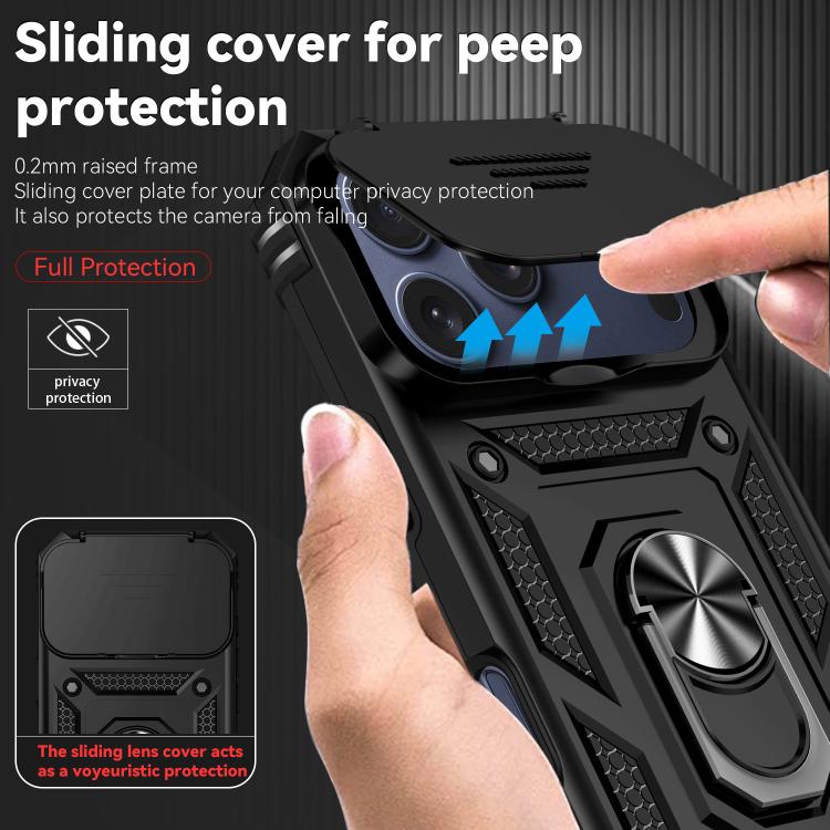Étui de téléphone magnétique XDcase avec support d'anneau et protection de caméra coulissante, pour iPhone 17 Pro Max, pour iPhone 17 Pro, pour iPhone 17, pour iPhone Air