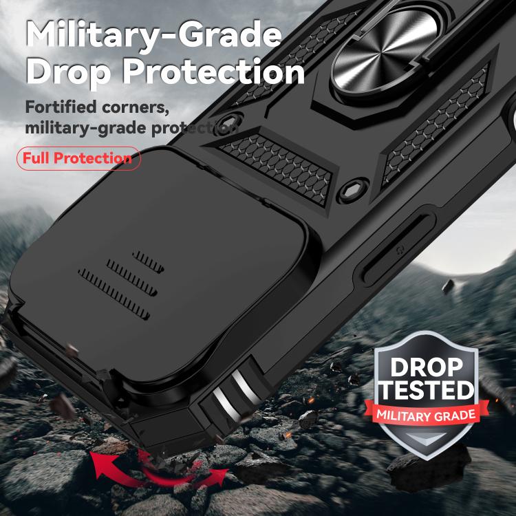 Étui de téléphone magnétique XDcase avec support d'anneau et protection de caméra coulissante, pour iPhone 17 Pro Max, pour iPhone 17 Pro, pour iPhone 17, pour iPhone Air